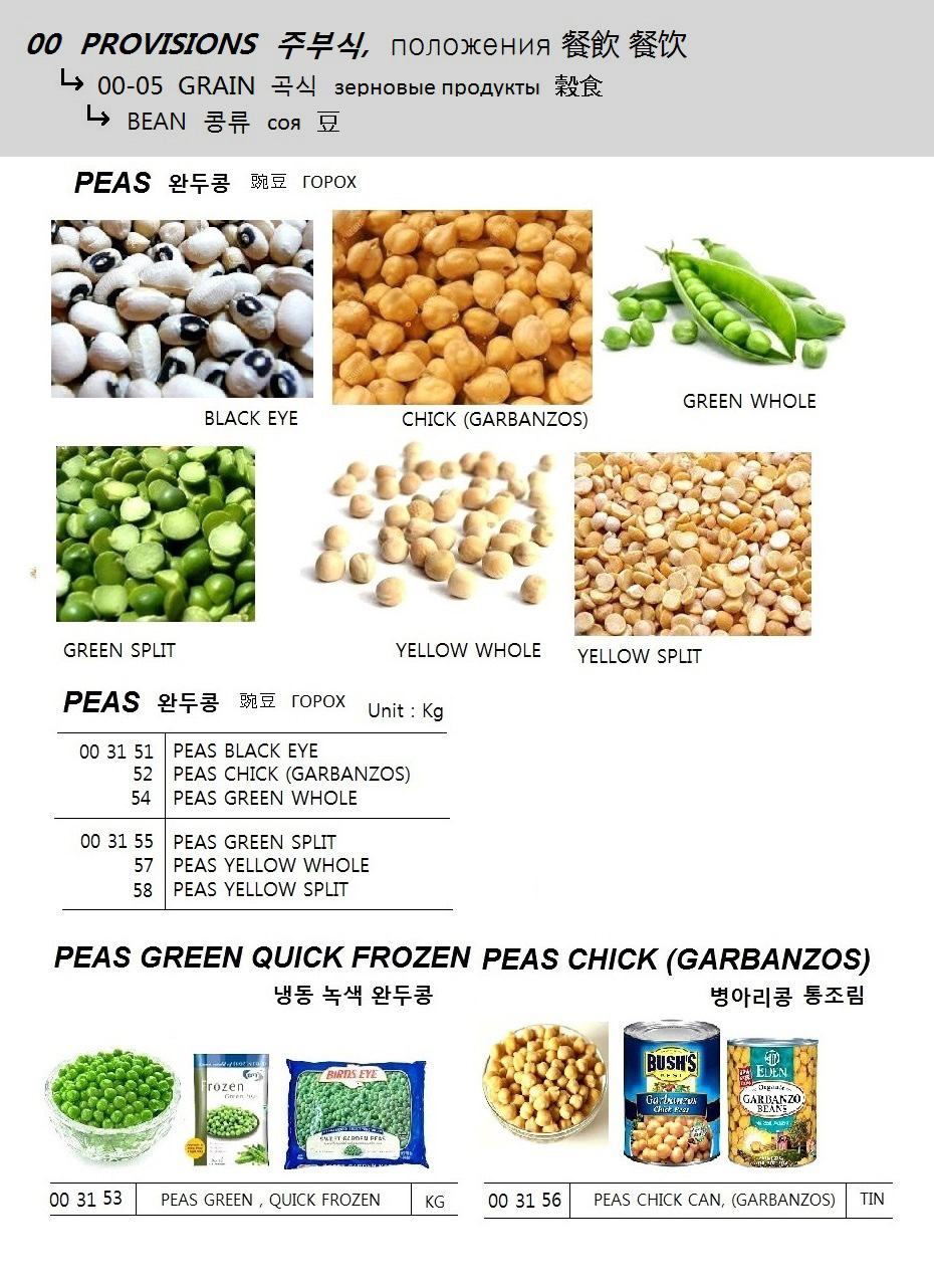 PEAS YELLOW WHOLE DRY