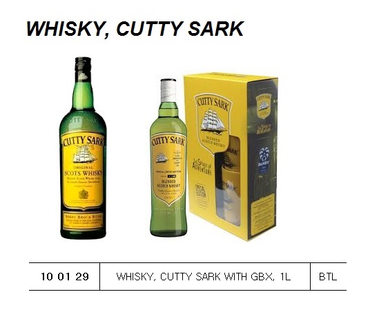 WHISKY, CUTTY SARK WITH GIFT BOX, 1L