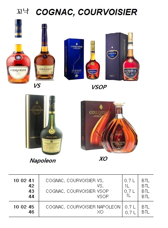 COGNAC, COURVOISIER VS, 0.7 L