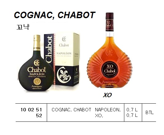 COGNAC, CHABOT NAPOLEON, 0.7 L