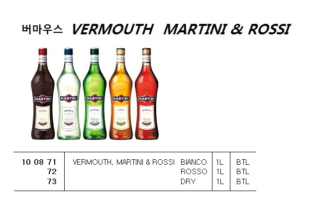 VERMOUTH, MARTINI & ROSSI BIANCO, 1L