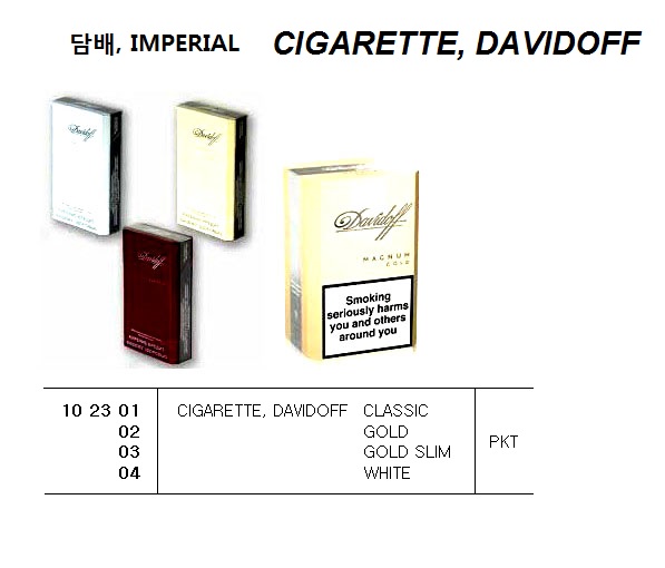 CIGARETTE, DAVIDOFF GOLD SLIM