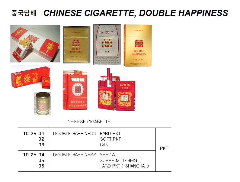 CHINESE CIGARETTE, DOUBLE HAPPINESS CAN