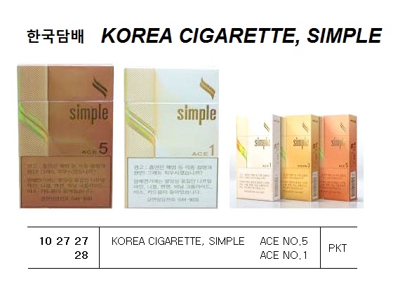 KOREA CIGARETTE, SIMPLE ACE NO.5