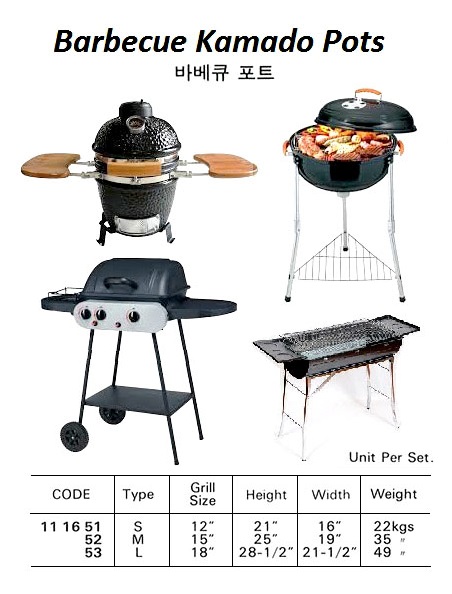 BARBECUE KAMADO POT MEDIUM GRILL SIZE 380 MM