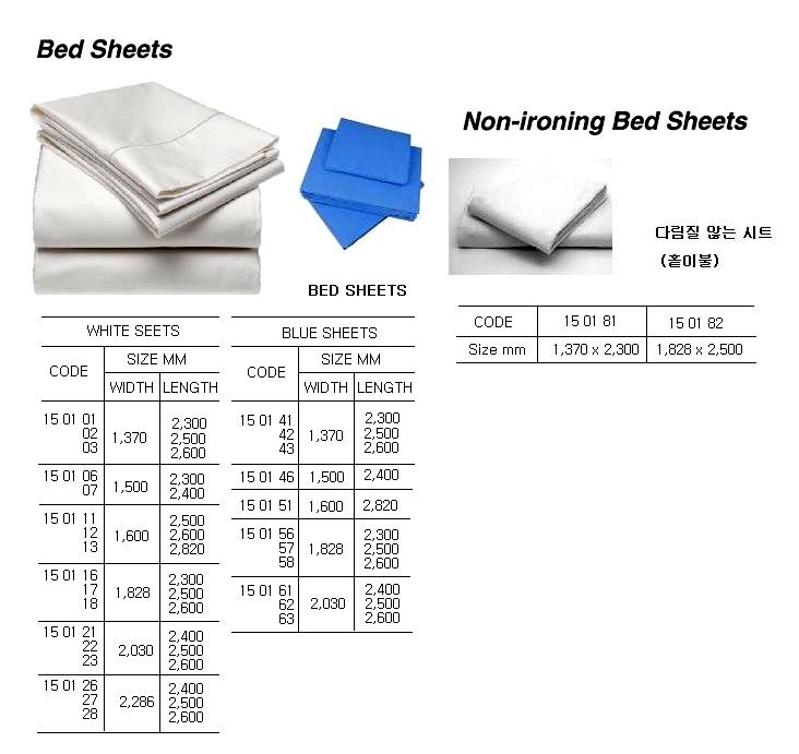 BED SHEET, BLUE, 2030 x 2600 MM | 2000 x 2400 MM , 30% cotton,+70% poly (2017-4)