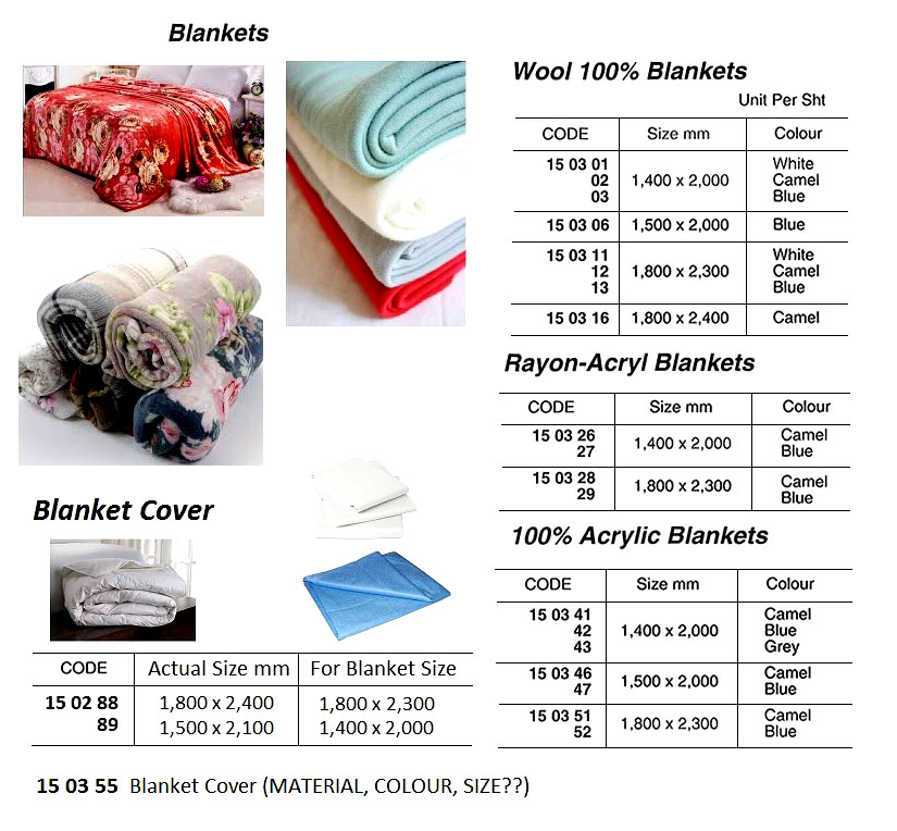 BLANKET, WOOL 100%, 1500 x 2000 MM BLUE | 1500 x 2000 MM , 100% Acril, Flower Design Camel Color, B Grade (2019-2)