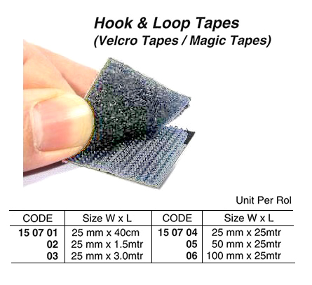 HOOK & LOOP TAPES (VELCRO TAPES/ MAGIC TAPES) 25 MM x 3.0 M | (2009-2)