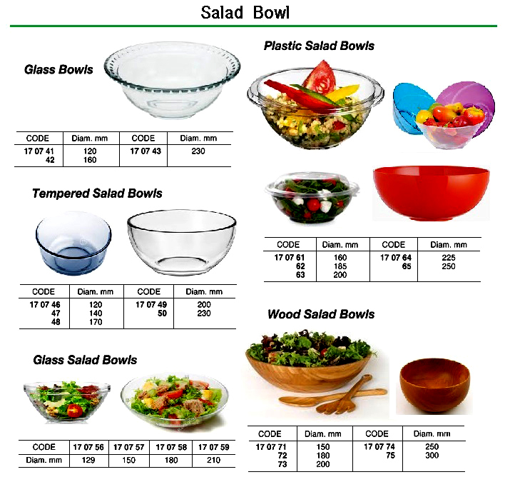 WOODEN SALAD BOWL, 180 MM DIAM