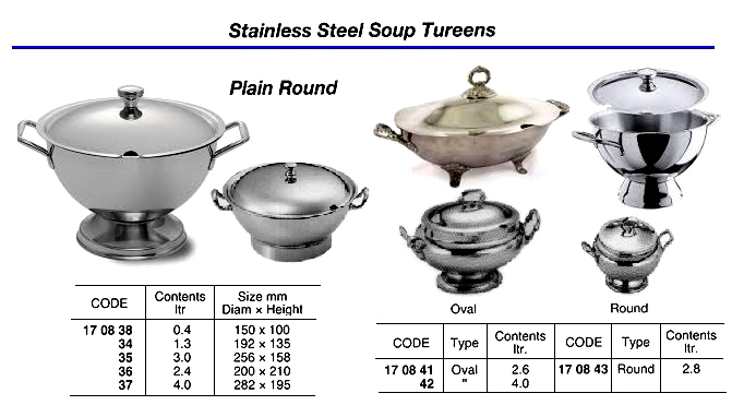 ST.STEEL SOUP TUREEN, OVAL 2.6 LTR | (2009-7)