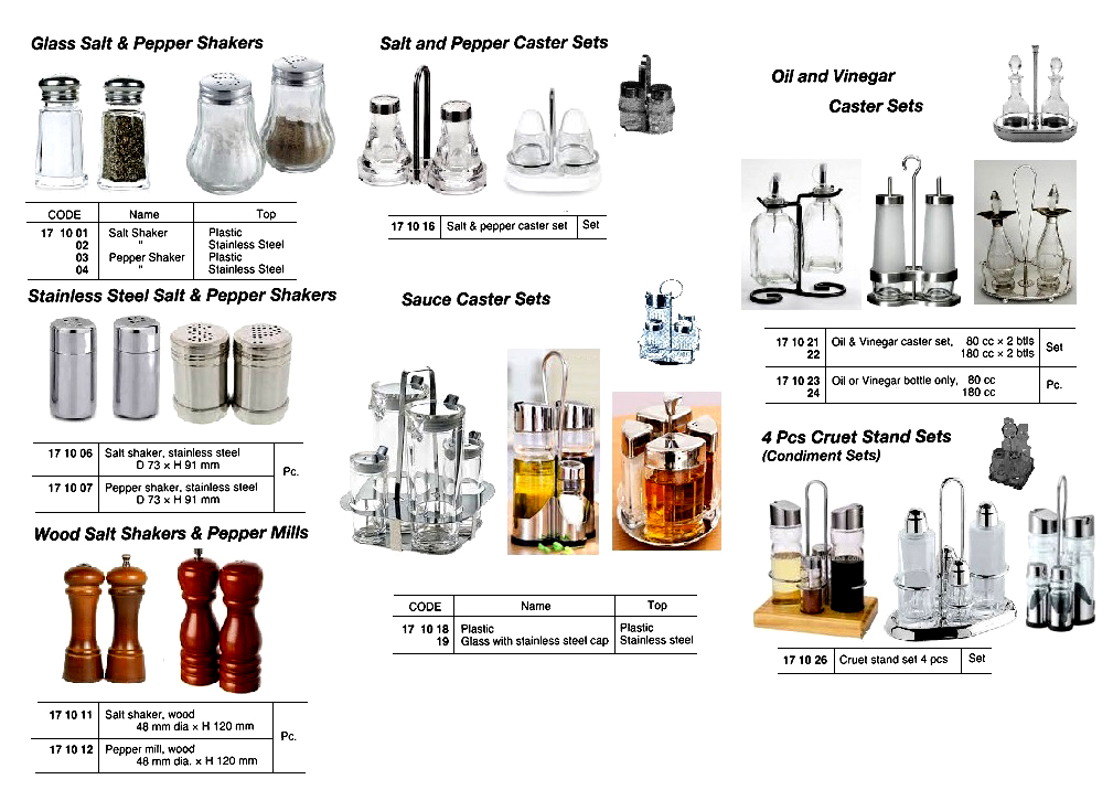 GLASS PEPPER SHAKER WITH PLASTIC TOP | (2016-8)