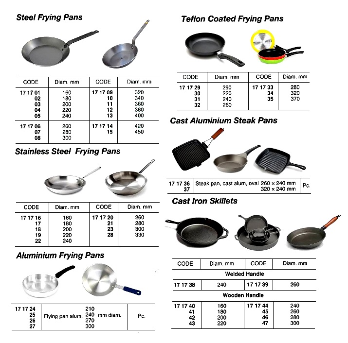SKILLET CAST-IRON, WOODEN HANDLE, 280 MM