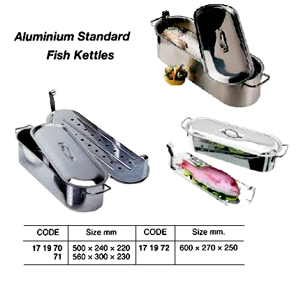 ALUMINIUM FISH KETTLE, 560 x 240 x 220 MM