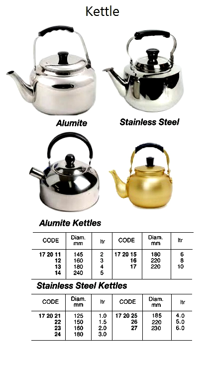 ST.STEEL FLAT-BOTTOM KETTLE, 3 LTR | Korea (2016-7)