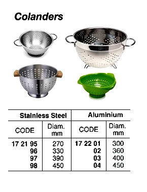 ST.STEEL COLANDER, 390 MM | (2012-12)