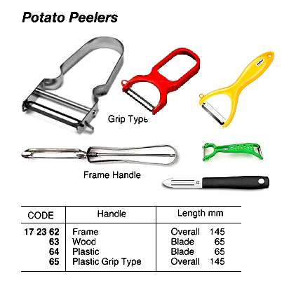 POTATO PEELER, WOOD HANDLE BLADE 65 MM | (2013-3)