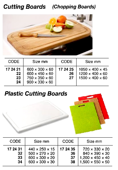 CUTTING BOARD, PLASTIC WHITE 500 x 270 x 20 MM | (2018-11)