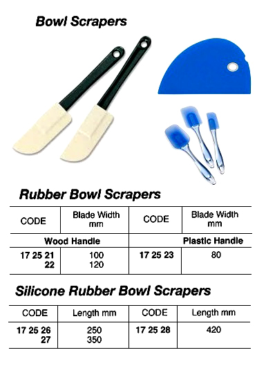 BOWL SCRAPER, RUBBER BLADE 120 MM WIDE | (2015-9)