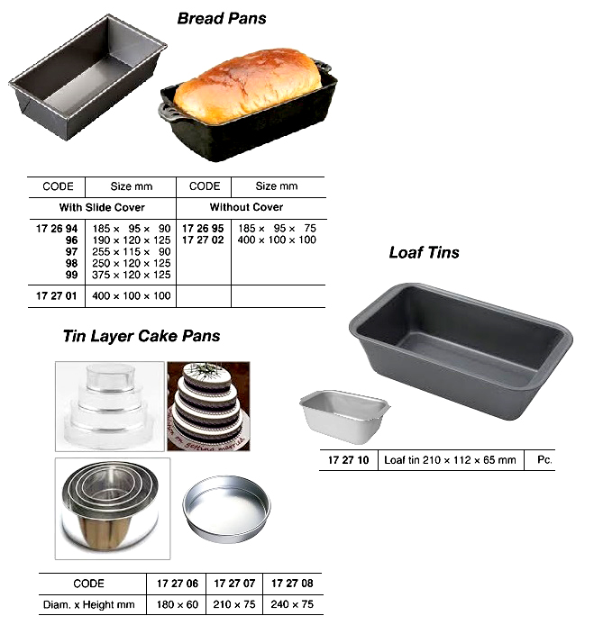 BREAD PAN WITH SLIDE COVER, 375 x 120 x 125 MM | (2018-12)