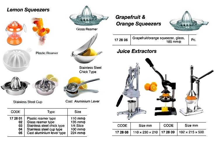 GLASS GRAPE FRUIT & ORANGE SQUEEZER, 185 MM DIAM | (2011-5)