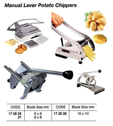 MANUAL LEVER POTATO CHIPPER, 8 x 8 MM