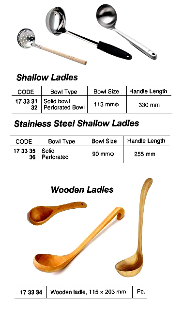ST.STEEL SOLID BOWL SHALLOW LADLE, 90 MM D, HANDLE L:255 MM | (2018-9)