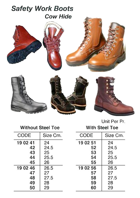 SAFETY LEATHER BOOTS, WITHOUT STEEL TOE, 25 CM | (2009-3)