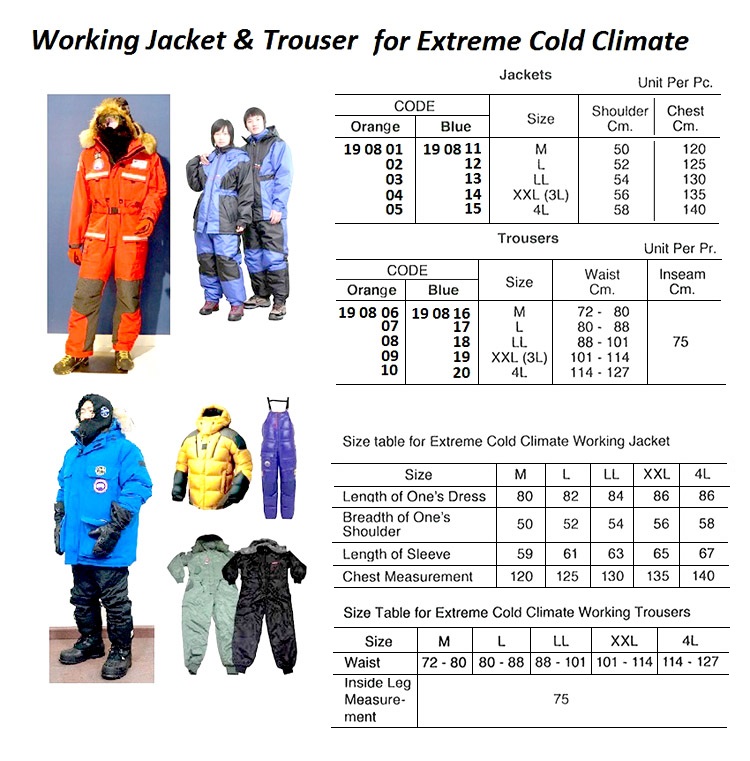WORKING JACKETS FOR EXTREME COLD CLIMATE, JACKET, BLUE, M