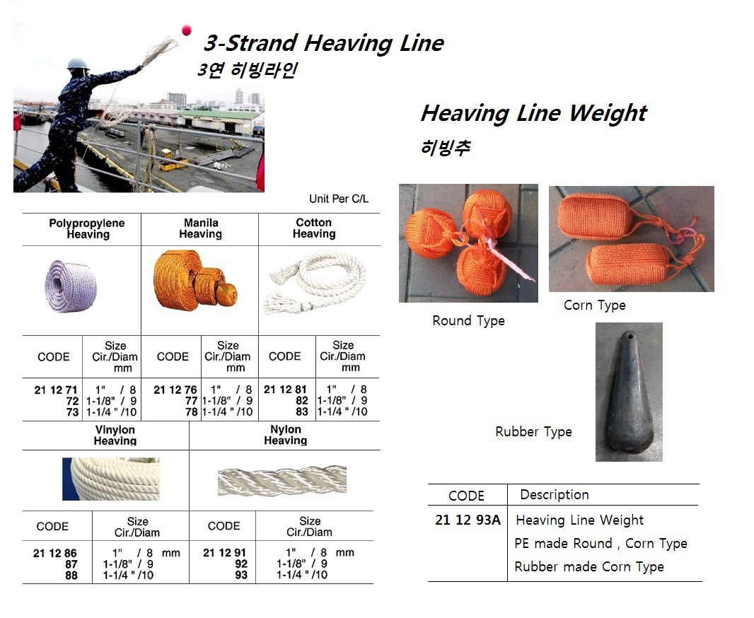 HEAVING LINE, VINYLON 1-1/8"CIR (9 MM) x 200 M | (2009-1)