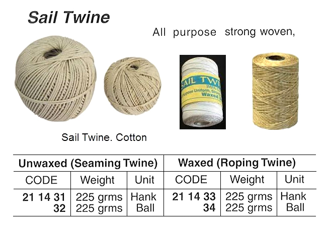 COTTON SAIL TWINE, UN-WAXED, 225GRM | Korea (2019-1)