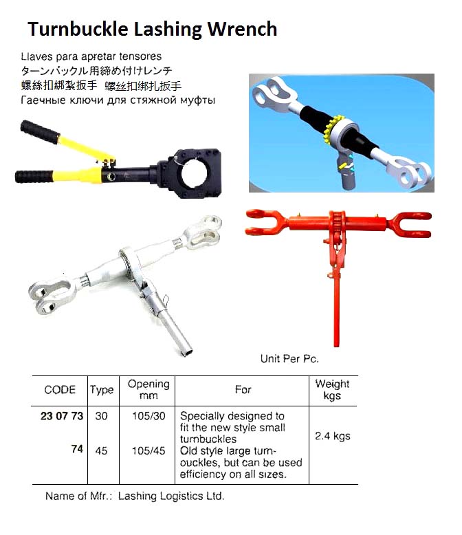 DECK LASHING TURNBUCKLE, 32 MM x 460 MM | WITH PELICAN HOOK & PEAR LINK ,Korea (2018-9)