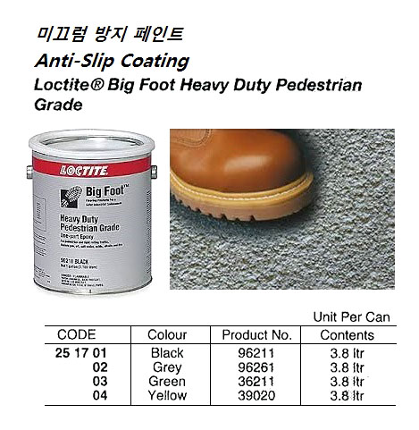 PAINT DECK NONSKID LOCTITE BIG FOOT HEAVY DUTY PEDESTRIAN, #36211, GREEN, 3.8 LTR/CAN | LOCTITE (2012-3)