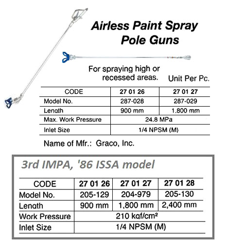 AIRLESS SPRAY POLE GUN, GRACO 287-028, 900 MM | Korea (2017-3)