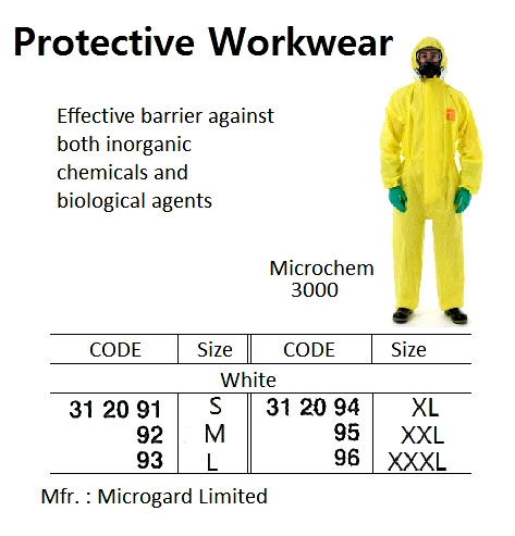 PROTECTIVE WORKWEAR, MICROGARD 3000, YELLOW, XL