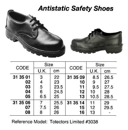 ANTISTATIC SAFETY SHOES, CONFORMED TO BS EN 345-1, UK 8.5, 26.5 CM | HBN Korea (2018-10)