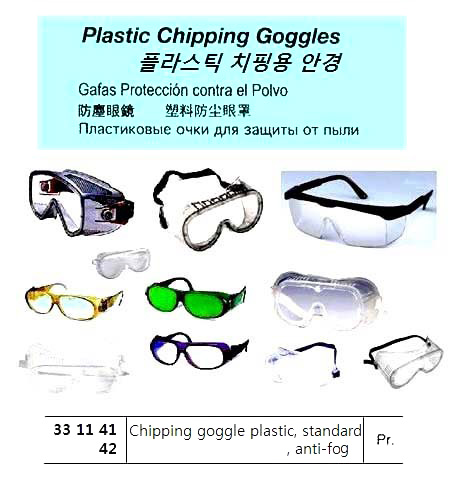 PLASTIC CHIPPING GOGGLES, STANDARD | China (2019-3)