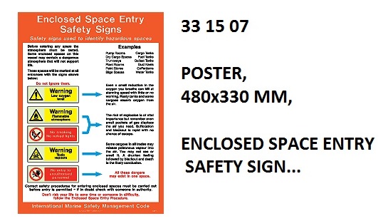 POSTER, 480x330 MM, ENCLOSED SPACE ENTRY... | Korea (2019-5)