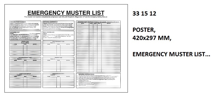 POSTER, 420x297 MM, PILOT CARD (AS REQUIRED BY IMO... | Korea (2019-5)