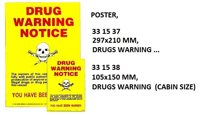 POSTER, 297x210 MM, DRUGS WARNING ... | Korea (2019-5)