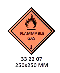 HAZARD DIAMOND, 250x250 MM, EXPLOSIVE | Korea (2019-5)