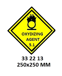 HAZARD DIAMOND, 250x250 MM, | Korea (2019-5)