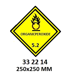 HAZARD DIAMOND, 250x250 MM, OXIDIZING AGENT | Korea (2019-5)