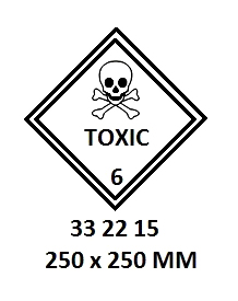HAZARD DIAMOND, 250x250 MM, ORGANICPEROXIDE | Korea (2019-5)