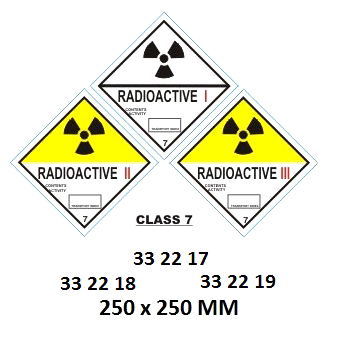 HAZARD DIAMOND, 250x250 MM, RADIOACTIVE II | Korea (2019-5)
