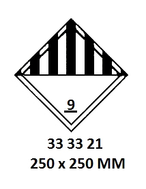 HAZARD DIAMOND, 250x250 MM, CORROSIVE | Korea (2019-5)