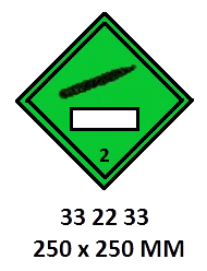 HAZARD DIAMOND, 250x250 MM, | Korea (2019-5)