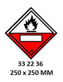 HAZARD DIAMOND, 250x250 MM, | Korea (2019-5)