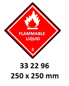 HAZARD DIAMOND, 250x250 MM, NON FLAMMABLE... | Korea (2019-5)