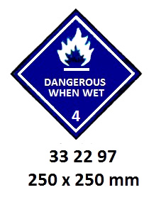 HAZARD DIAMOND, 250x250 MM, FLAMMABLE LIQUID 3 | Korea (2019-5)