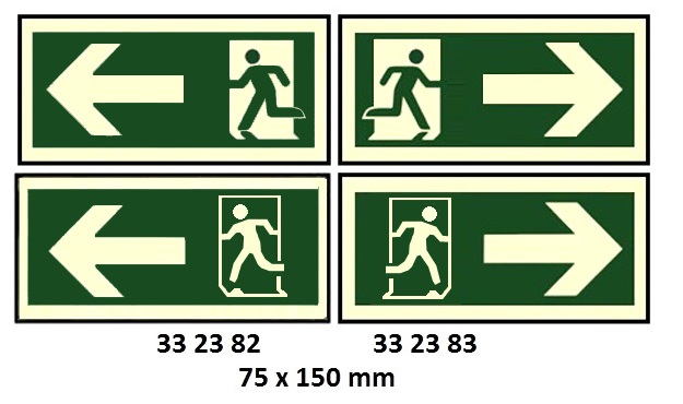 PHOTOLUMINESCENT LOW LOCATION LIGHTING SIGN, 50x100 MM, ST/ARROW HORIZ(R)... | Korea (2019-5)